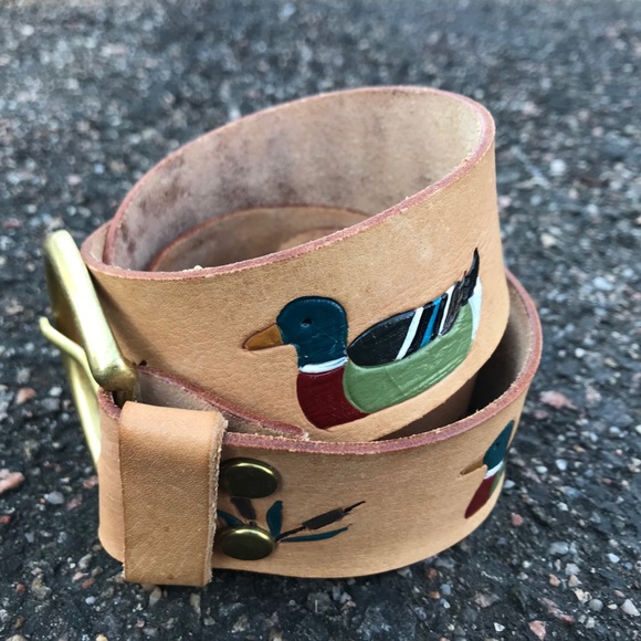 Vintage Mallard Duck Belt - Picture 1 of 9